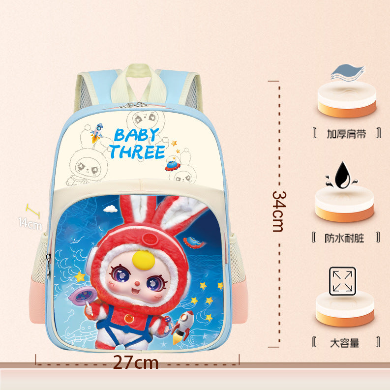 Cute Cartoon Stitch Kids Backpack for Kindergarten and School, Breathable and Waterproof Design with Thick Shoulder Straps