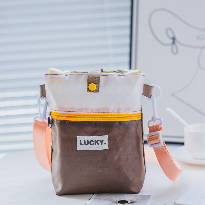 Dopamine Crossbody Water Cup Bag Outdoor Thermos Cup Cover Cross-Body Hand-Carrying Water Cup Buggy Bag