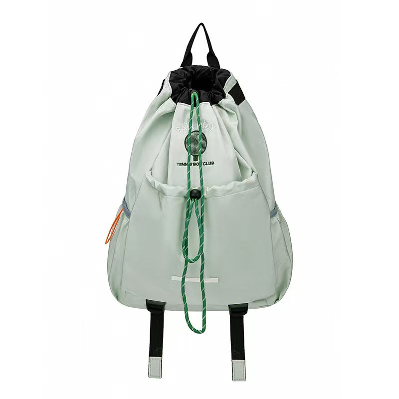 Large Capacity Drawstring Sports Backpack Suitable for Badminton Mountaineering Cycling Outdoor Sports Breathable Waterproof Portable Burden Alleviation Design