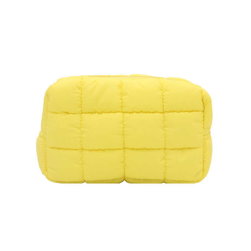 Fashion Simple Cosmetic Bag Women's New Korean Style Casual Western Style Versatile Pleated Clutch