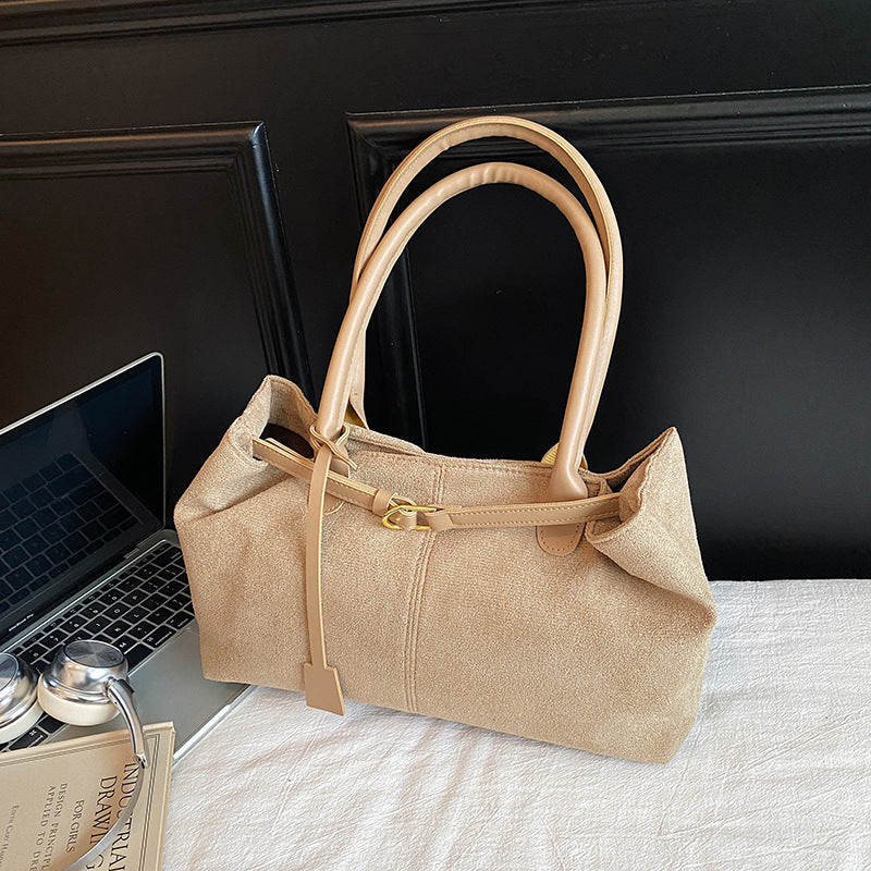 Underarm Bag Women's Fashion New Fashionable Retro Frosted Large Capacity Commuter Shoulder Big Handbag
