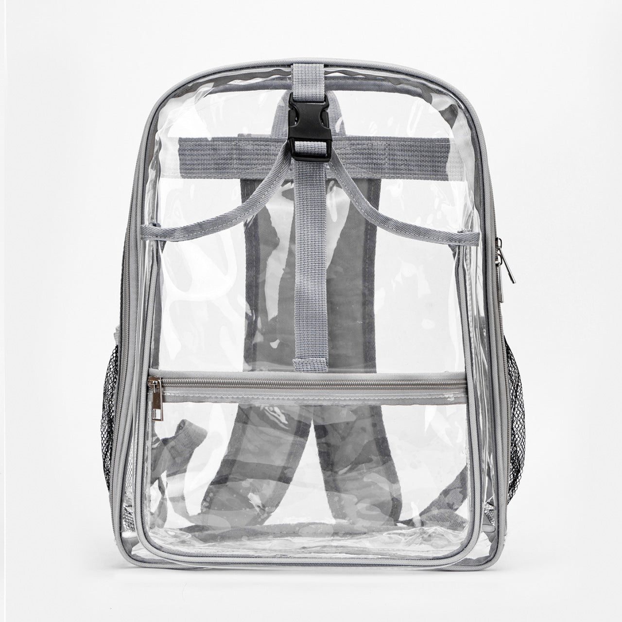 Transparent Bag PVC Backpack Women's Large-Capacity Backpack Men's New School Bag Waterproof Simple Travel Storage Bag