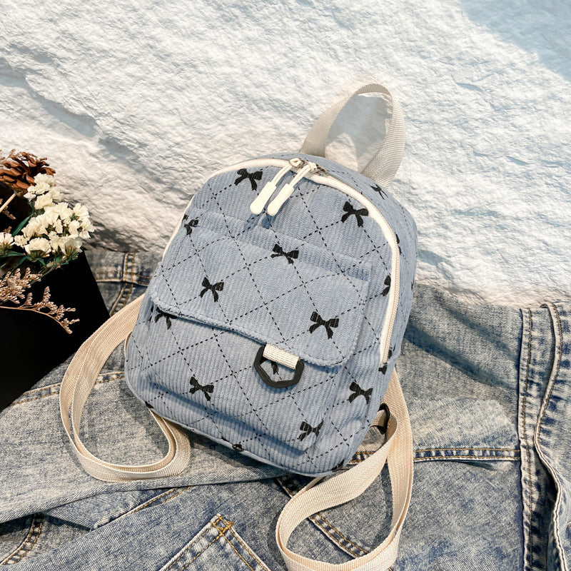 Backpack Sweet Bow New Korean Style Girl Large Capacity Leisure Mini Backpack