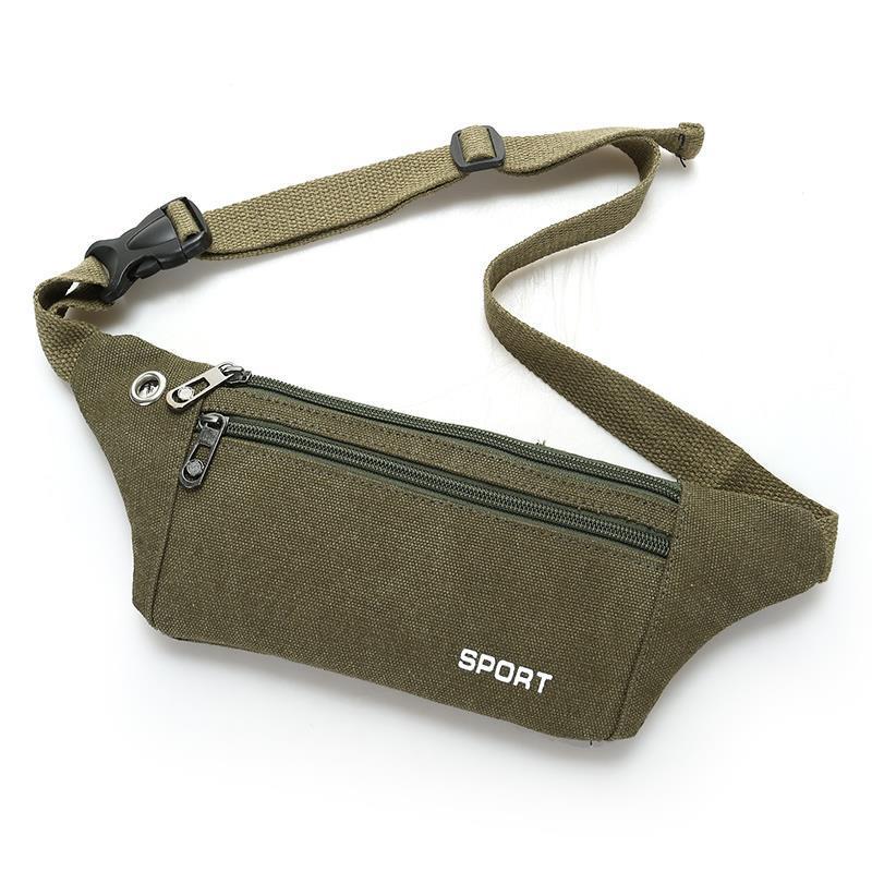 Canvas Mobile Phone Waist Bag Men's Durable Outdoor Sport Climbing Running Stall Bag