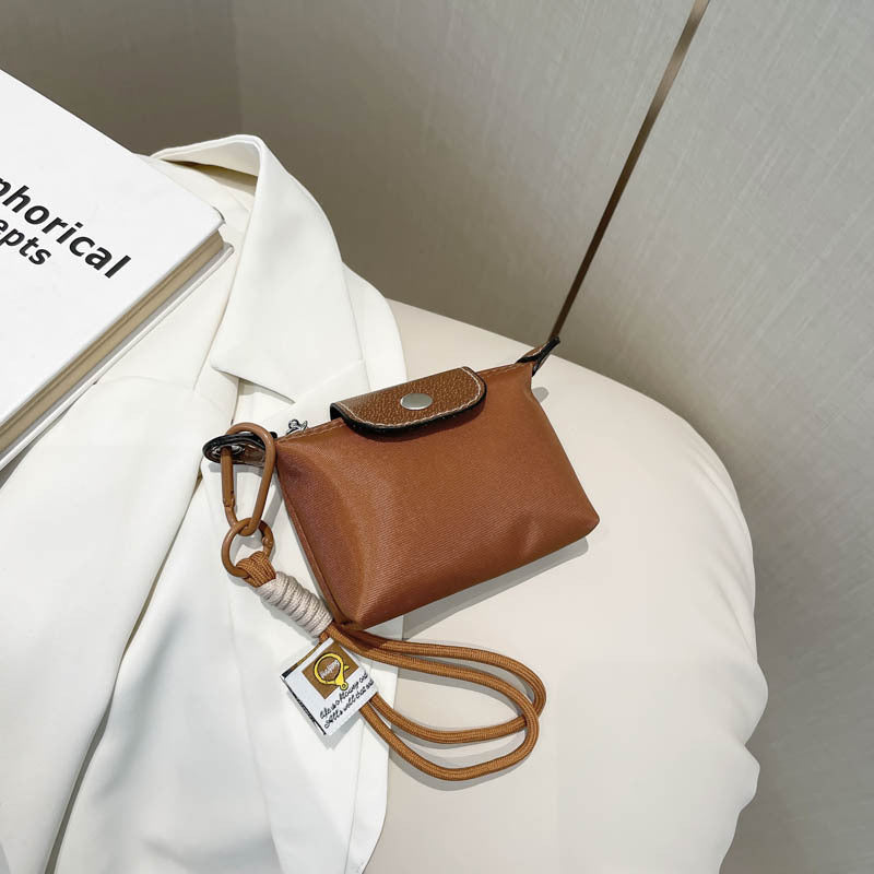 Summer New Beautiful Exquisite Small Handbag for Women Western Style All-Matching Casual Contrast Color Lanyard Bag