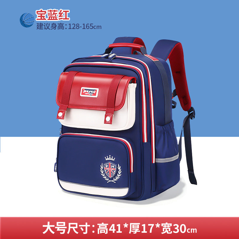 2026 New Kids Backpack for Grades 1-6, Lightweight & Ergonomic Design with Large Capacity, Breathable and Waterproof Oxford Fabric, British Style School Bag with Pencil Case and Study Bag Set