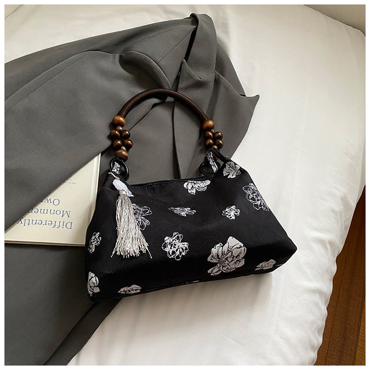 New Chinese Style Large Capacity Women's New Summer Large Capacity Western Style Commuter Portable Shoulder Underarm Bag