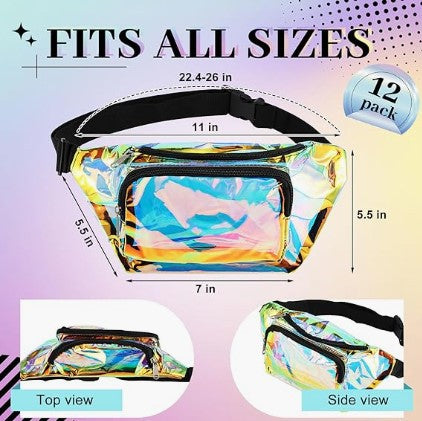 Transparent PVC Waist Bag Workout Waterproof Storage Bag Crossbody Sports Outdoor Running Pouch Travel