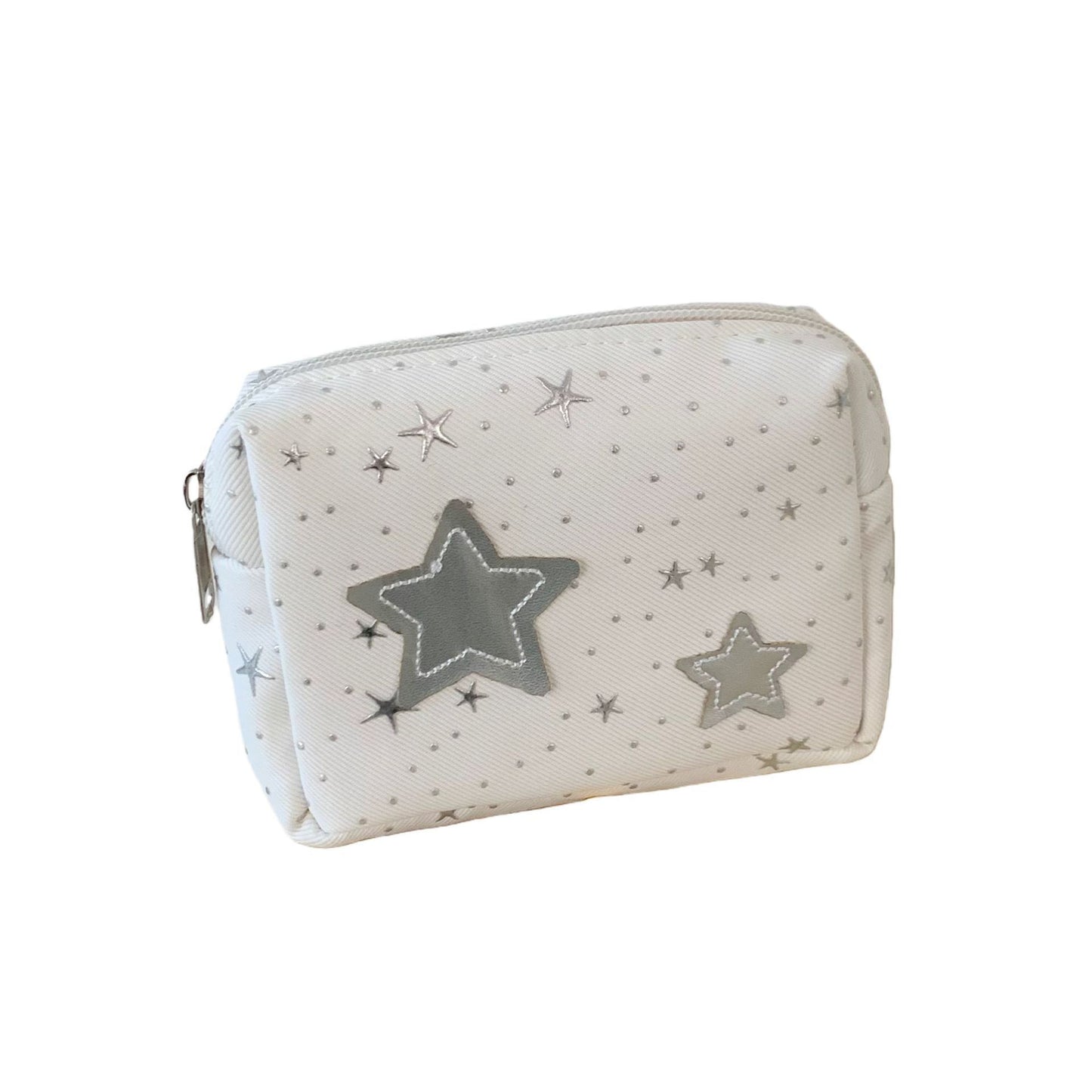 Starry Mini Cosmetic Bag for Women - Portable Makeup Organizer with Zipper, Ideal for Travel and Daily Use