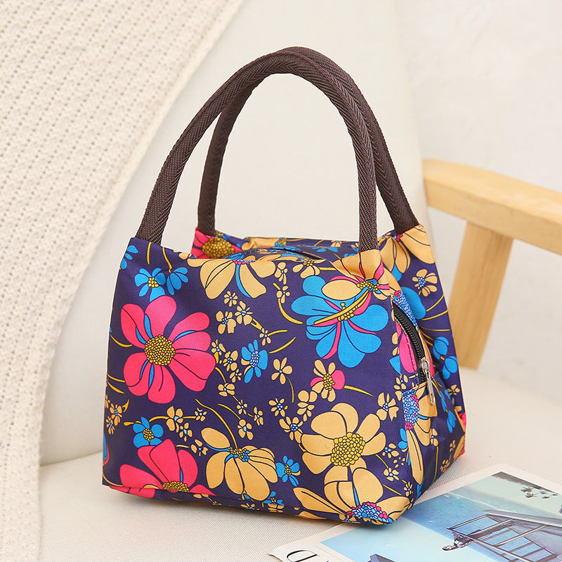 Stylish Waterproof Nylon Handbag with Floral Print for Women - Perfect for Daily Use and Travel
