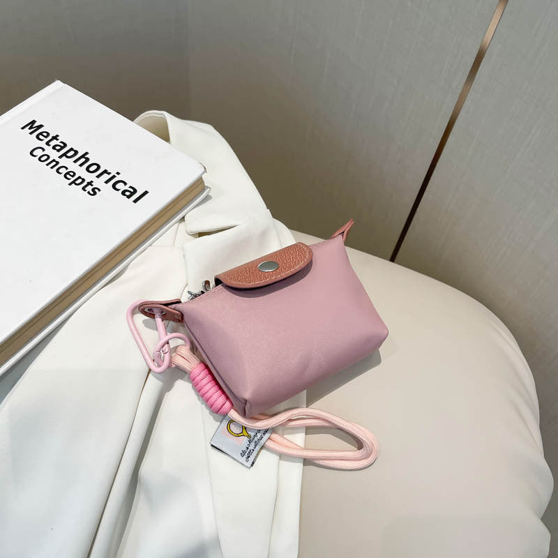 Summer New Beautiful Exquisite Small Handbag for Women Western Style All-Matching Casual Contrast Color Lanyard Bag