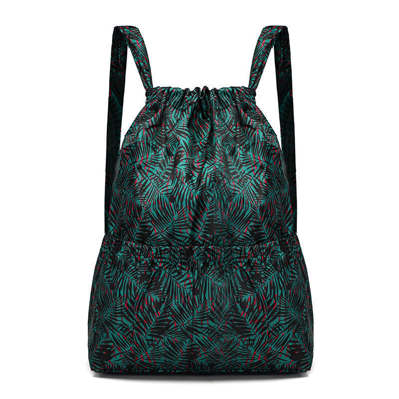 Women's Drawstring Backpack Women's Lightweight Waterproof Multi-Pocket Daily Travel Backpack