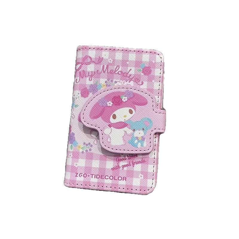 Sanrio Hellokitty Card Holder Women's Cute Cinnamoroll Babycinnamoroll Multi-Card Holder Card Case Clow M ID Storage Bag