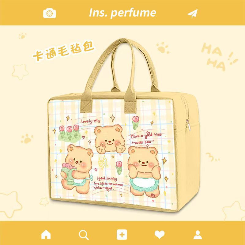 Women's Handbag Crayon Xiaoxin Cartoon Felt Travel Bag Large Capacity Carrying Case Travel Essential Fashion Trend