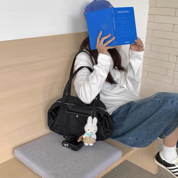 Lightweight Nylon Ballet Yoga Bag with Large Capacity, Perfect for Daily Commute and Travel, Korean Style Shoulder Tote