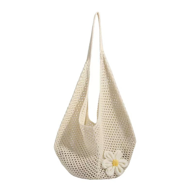 Women's Shoulder Bag Hand-Woven Women's Tote Bag Large Capacity Shoulder Bag Beach Holiday Crossbody Straw Bag European and American Retro Style