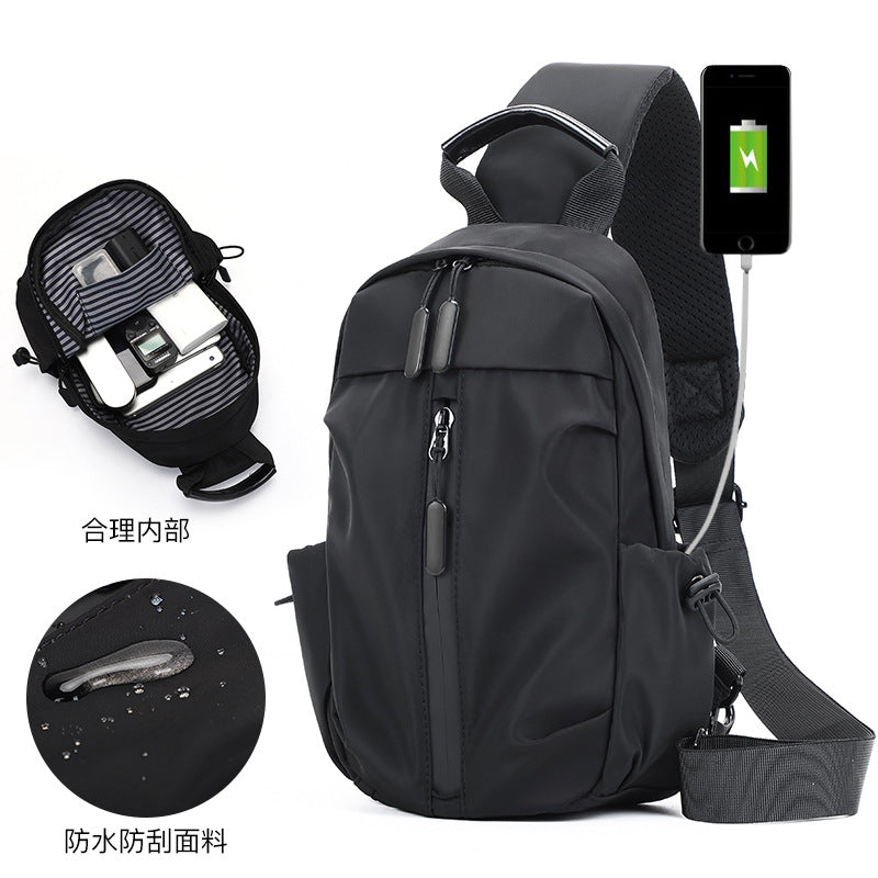 Men's Crossbody Bag Chest Bag Business Outdoor Travel New Nylon Waterproof Shoulder Bag