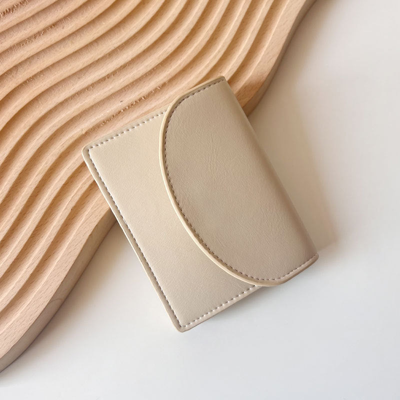 Korean Style New Women's Coin Purse Solid Color Simple Card Holder Multifunctional Lipstick Large-Capacity Wallet