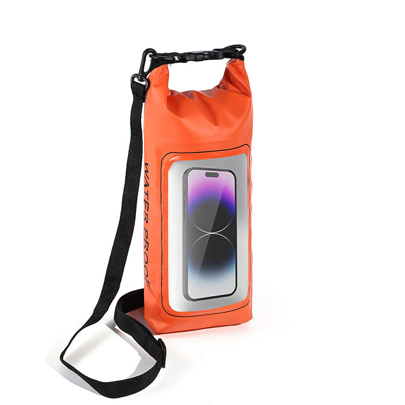 2L Waterproof PVC Bag with Phone Pocket for Outdoor Activities and Swimming - IPX6 Rated