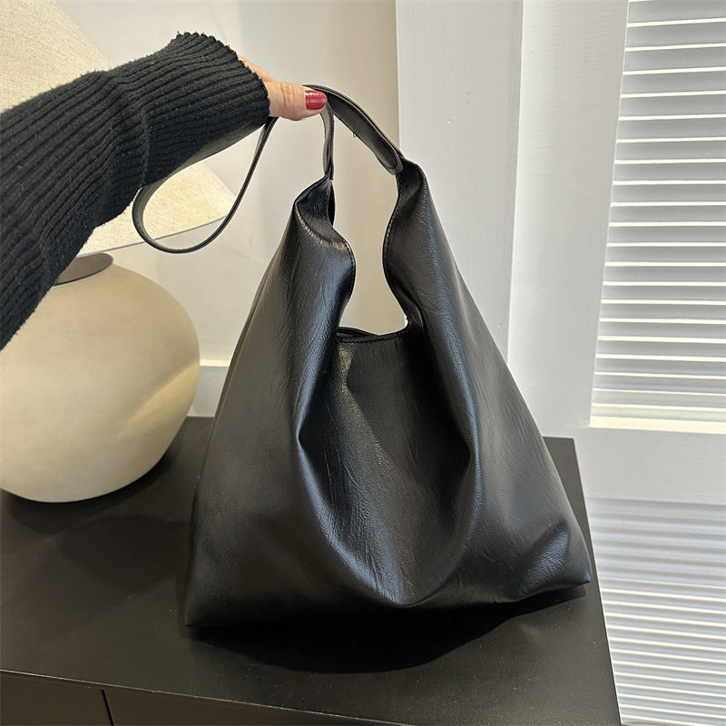 2026 New Fashion Large Capacity Tote Bag Women's Soft PU Shoulder Bag Casual Everyday Style