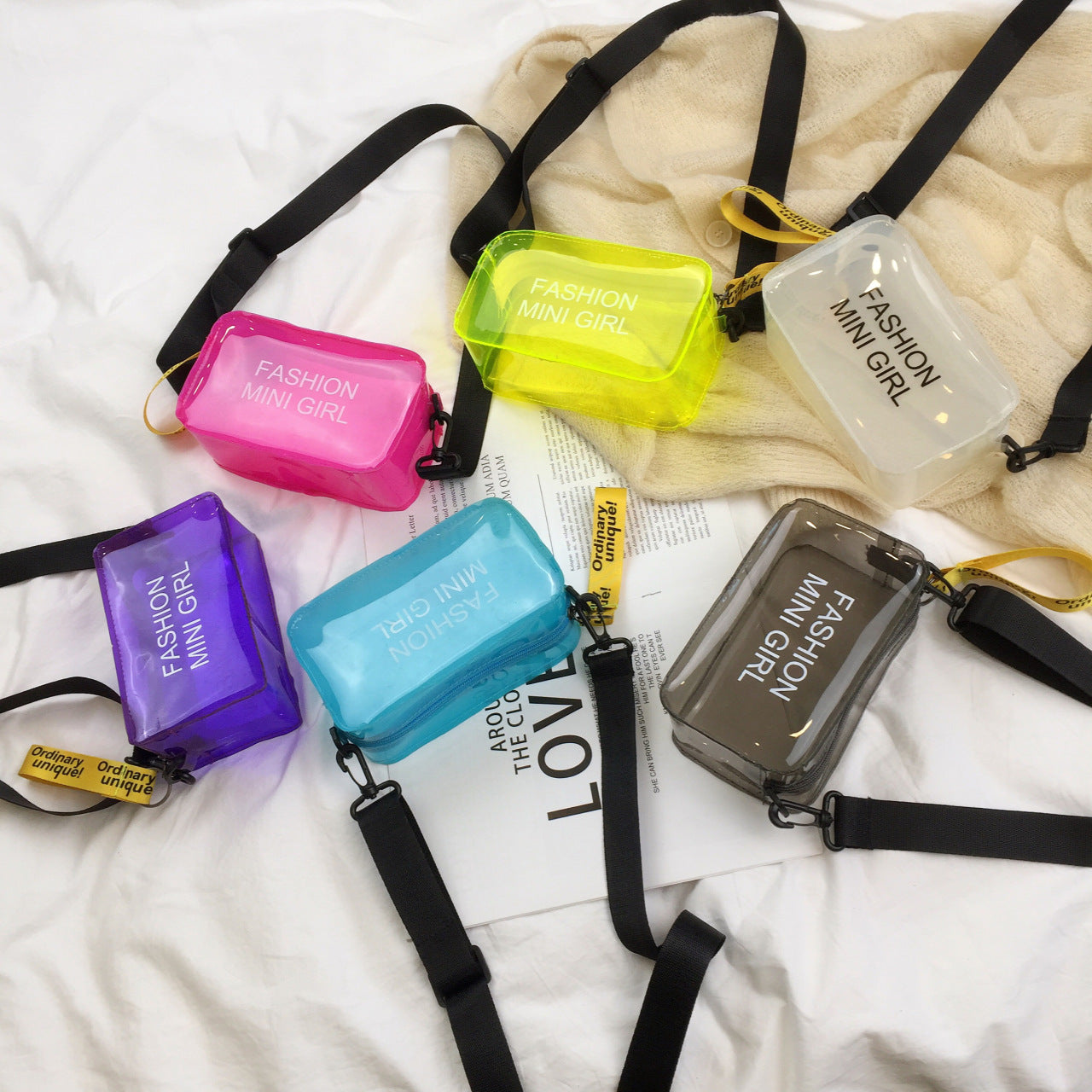 Transparent Fashion Mini Crossbody Bag with Adjustable Shoulder Strap Everyday Joker Trendy Item