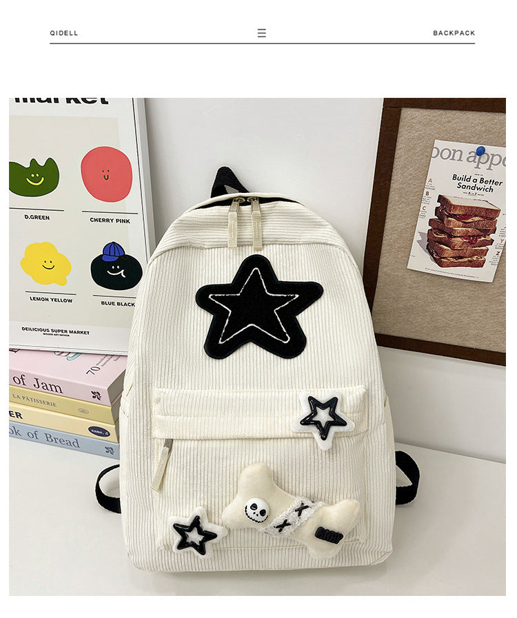 XINGX Schoolbag Female Japanese Minority Large Capacity Preppy Style Backpack Junior High School Student Commuter Backpack New