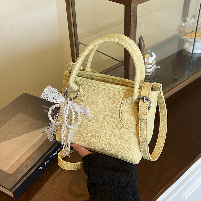 Simple Western Style Small Handbags Women's Summer New Bucket Bag Fashion All-Match Texture Women's Cross-Body Bag
