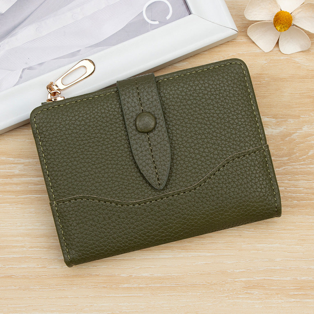 Stylish Compact Women's Wallet with Zipper Coin Pocket and Card Slots, Minimalist Design for Everyday Use