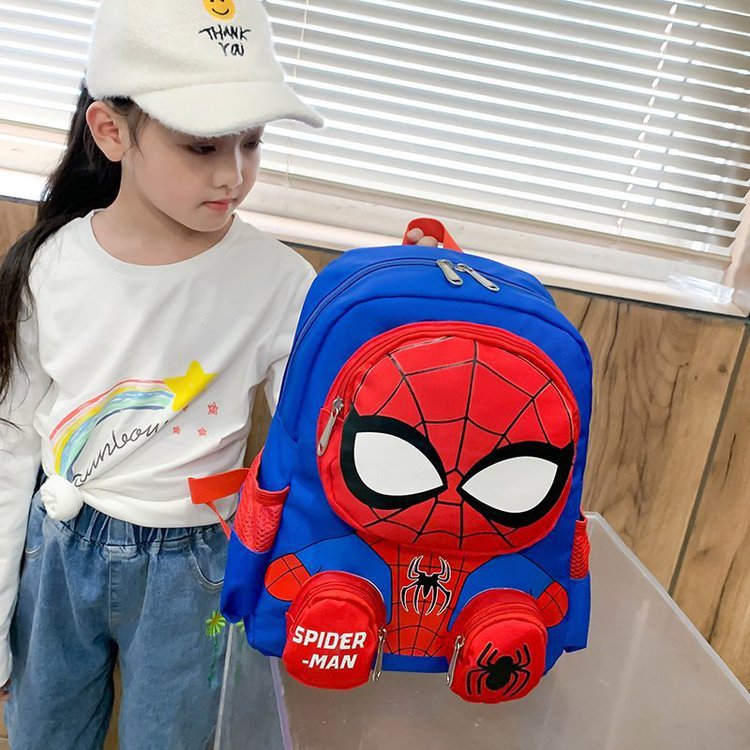 New Children's Bags Cartoon Spider-Man Hello Kitty Small Bookbag Kindergarten Boys and Girls 3-6 Years Old Backpack