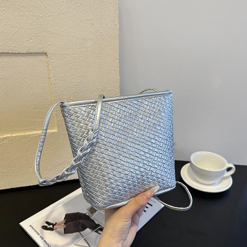 Bucket Bags Women's High-Grade Korean-Style Fashion All-Match Trendy One-Shoulder Bag Handbag Early Spring Messenger Bag
