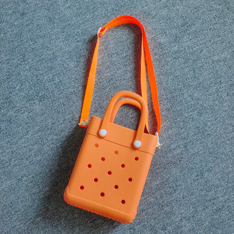 Cute Croc-Style Mini Shoulder Bag with Adjustable Strap for Women, Fashionable and Trendy Everyday Accessory