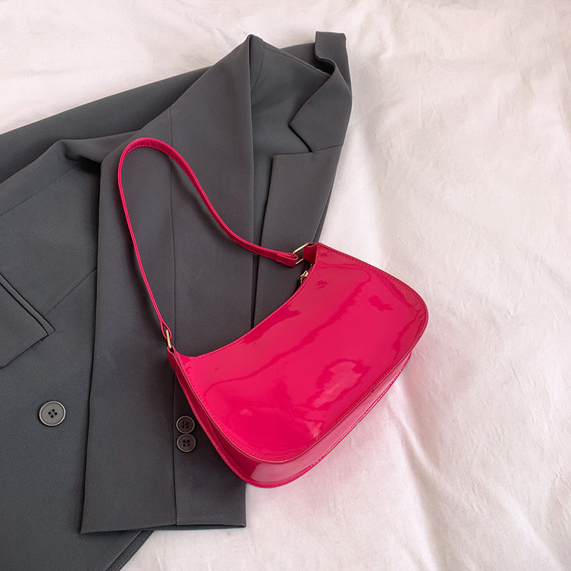 Popular Fashion Korean Style Shoulder Bag Women's Spring New All-Match Solid Color Gentle Small Square Bag