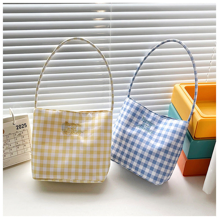 Canvas Bag Women's New Fashion Embroidered Waterproof Nylon All-Matching Casual Underarm Shoulder Bag
