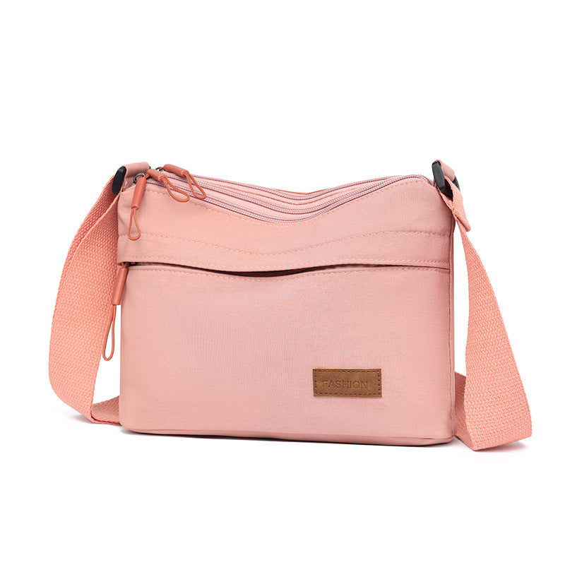 Multi-Compartment Women's Bag Casual Shoulder Stylish Simple and Versatile Lightweight Nylon Crossbody Cloth Bag Trendy