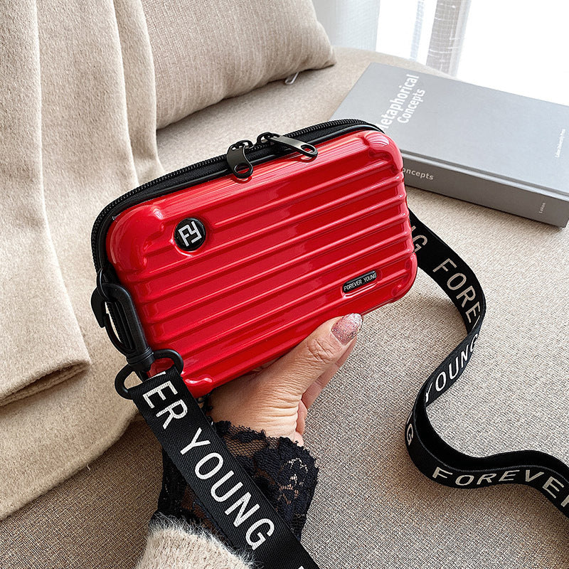 Stylish PC Hard Shell Cosmetic Bag with Adjustable Strap, Waterproof and Lightweight Travel Organizer for Everyday Use