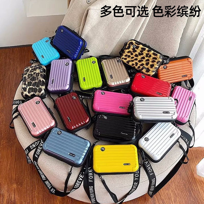 Stylish PC Hard Shell Cosmetic Bag with Adjustable Strap, Waterproof and Lightweight Travel Organizer for Everyday Use