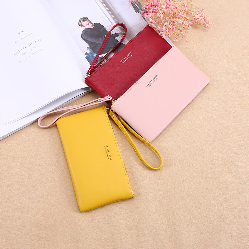 Korean Style Zipper Handbag Coin Purse Wallet New Women's Long Wallet Large Capacity Fashion All-Matching