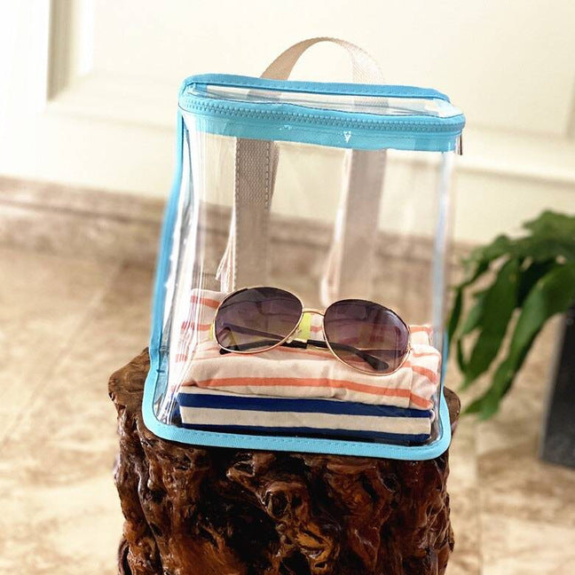 Transparent Waterproof Beach Bag with Cute Toys for Swimming and Travel - Perfect for Kids and Adults