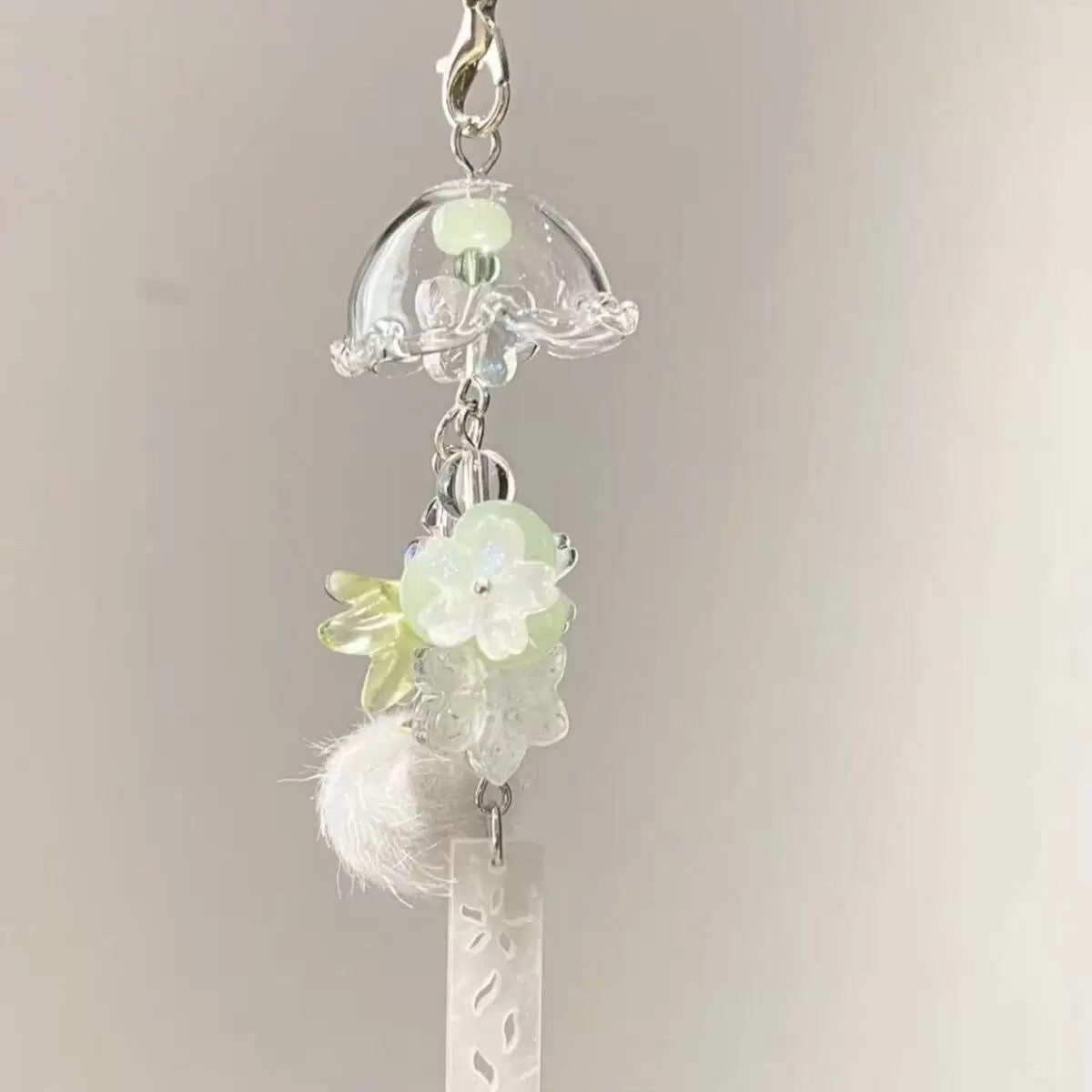 Jasmine maple leaf ginkgo wind chimes pendant phone case charm bag camera keychain lanyard