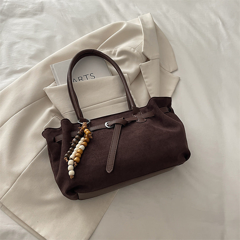 New Casual Retro Suede Bag Women's Shoulder Underarm Bag
