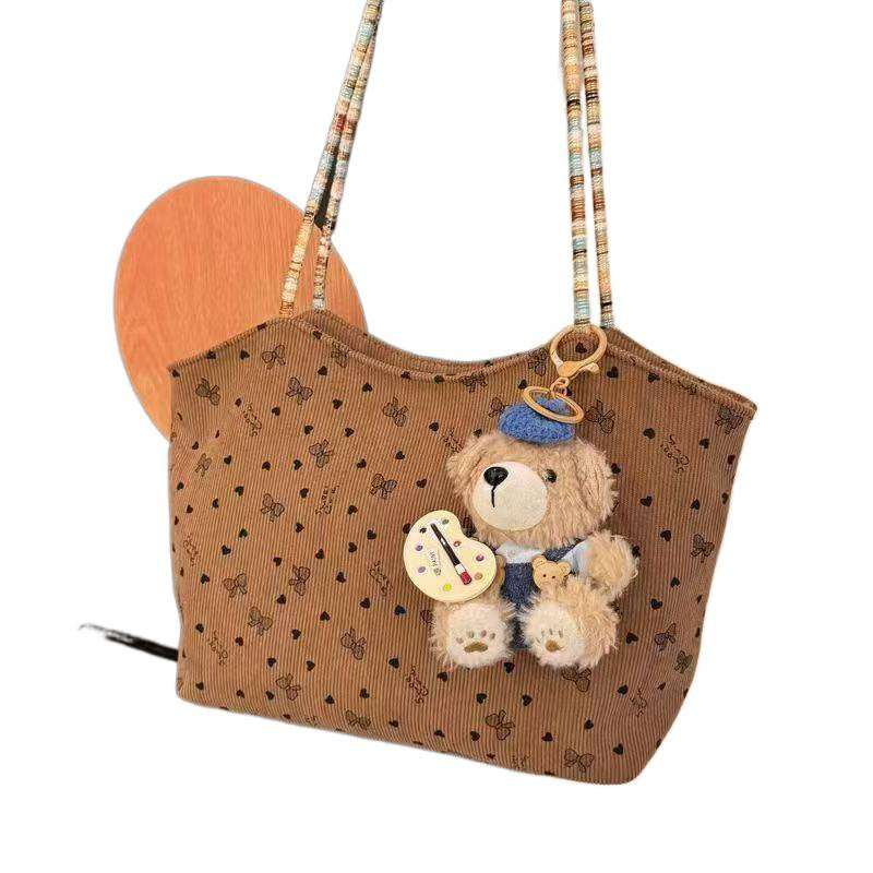 Large Capacity Women's Bag New Popular Polka Dot Fashion All-Match Tote Messenger Bag