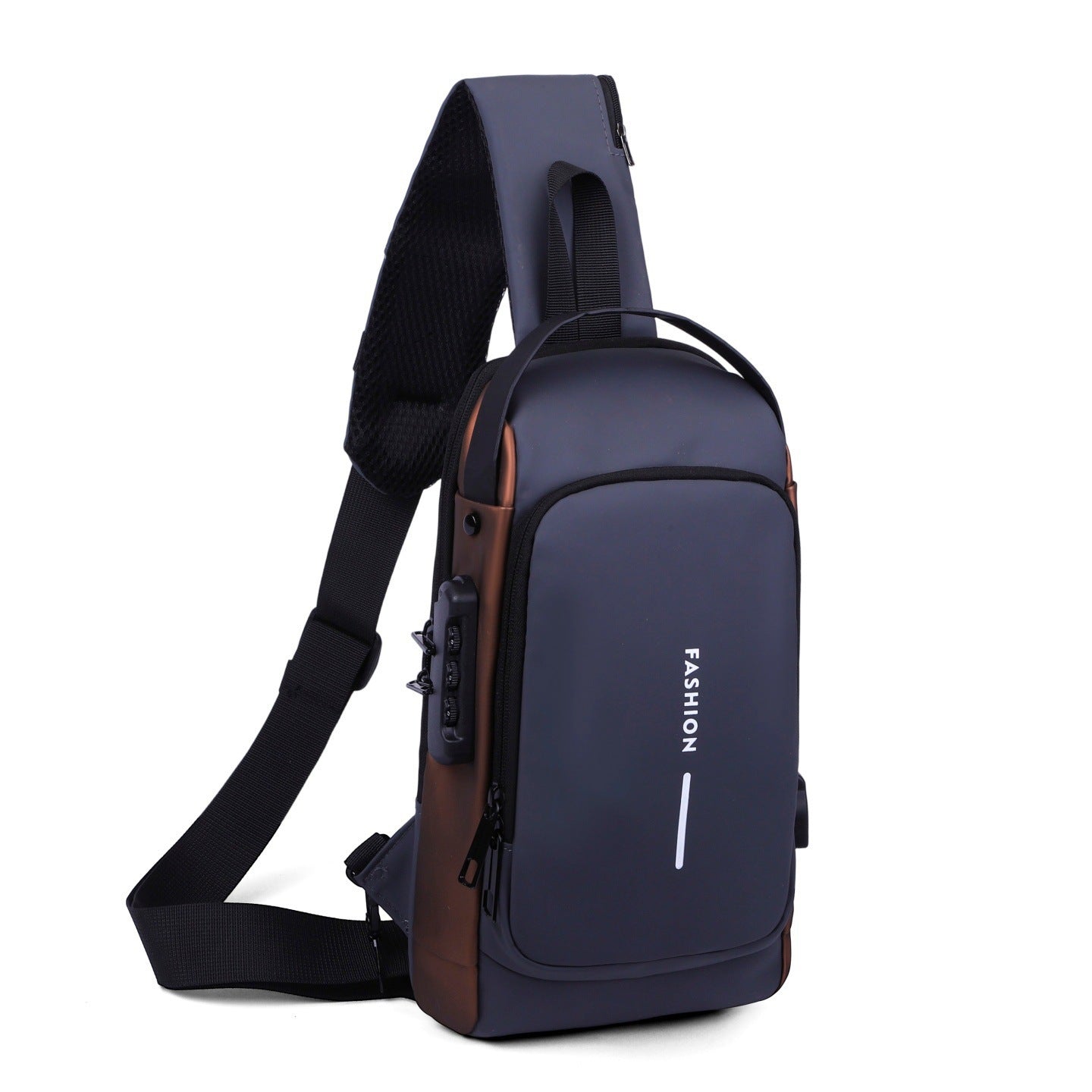 Chest Bag Men's Anti-Theft Outdoor Leisure Shoulder Stylish and Versatile Password Lock Crossbody Bag