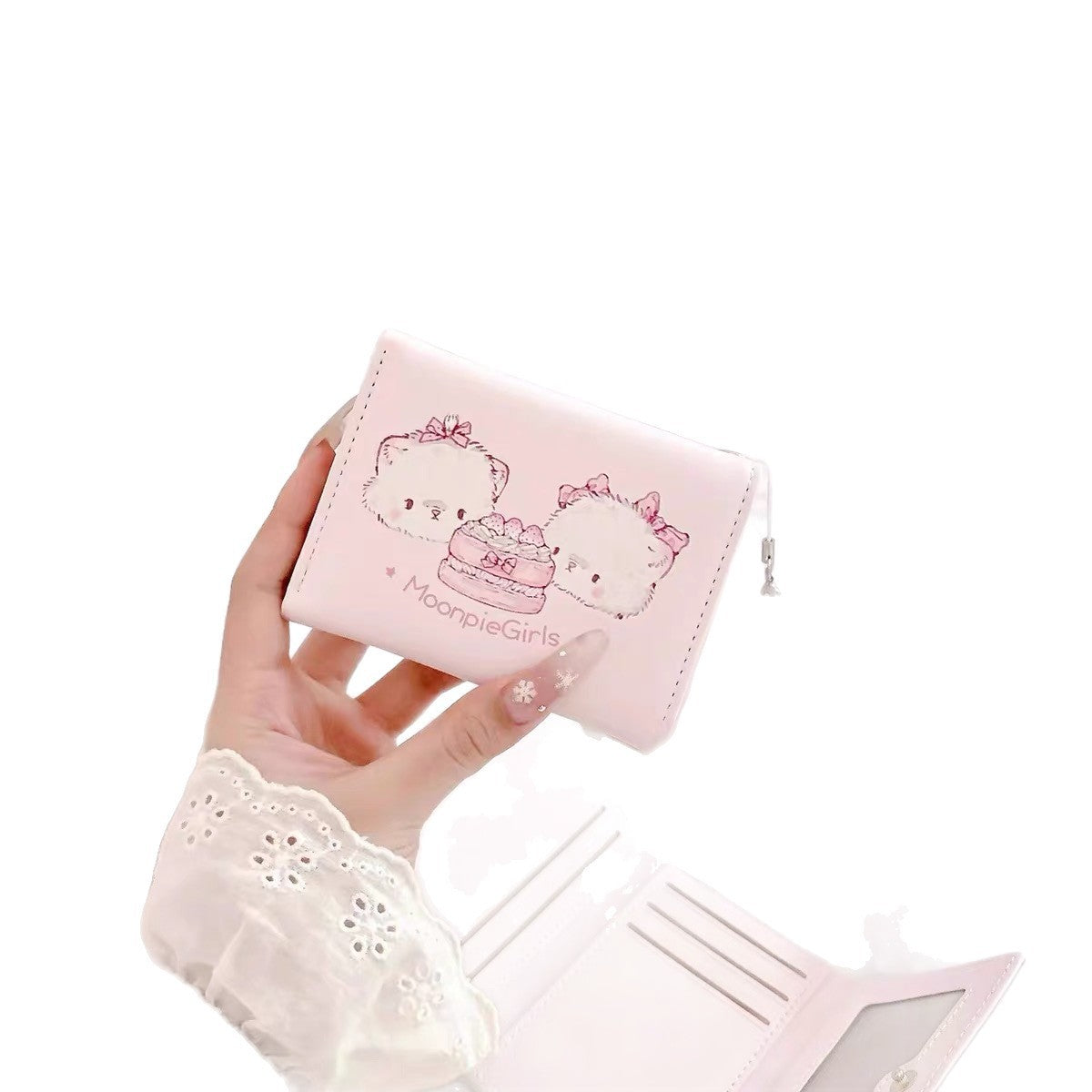 Original Design Three-Fold Wallet Tuantuan Cat Series Cute and Compact Large Capacity Multiple Card Slots Three-Fold Coin Purse Card Holder