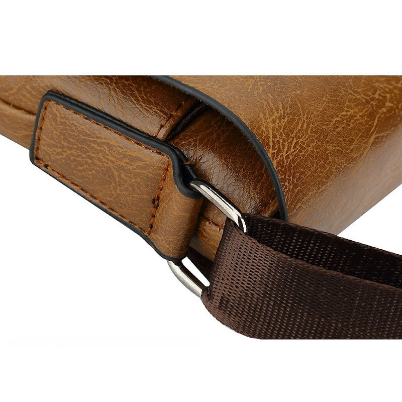 Retro Men's Crossbody Bag with Jeep Logo, Stylish Urban Travel Shoulder Bag for Daily Use