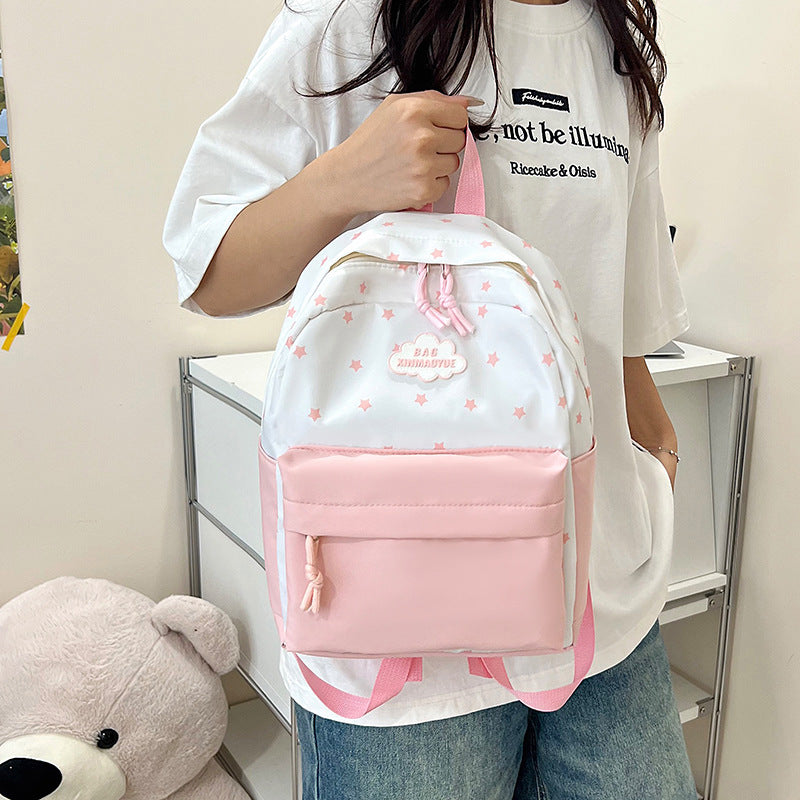 Cute Pastel Backpack for Students with Lightweight Design and Large Capacity, Perfect for School and Daily Use
