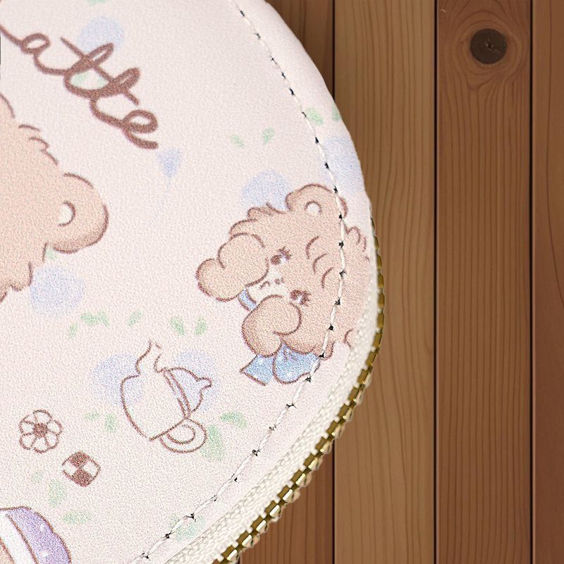 Large Capacity Portable Compact Multi-Functional Cute Mini Coin New Card Holder Fashion ID Card-Bit Zipper