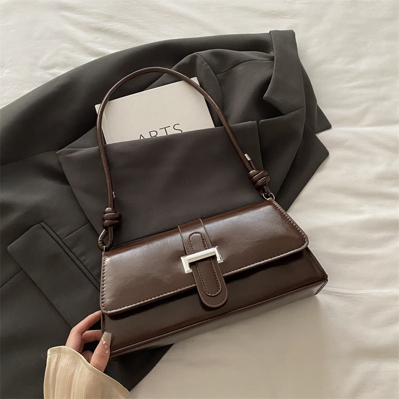 Elegant French-style Mini Tote Bag 2025 New Trendy Crossbody Shoulder Bag with Chic Buckle Design for Daily Wear