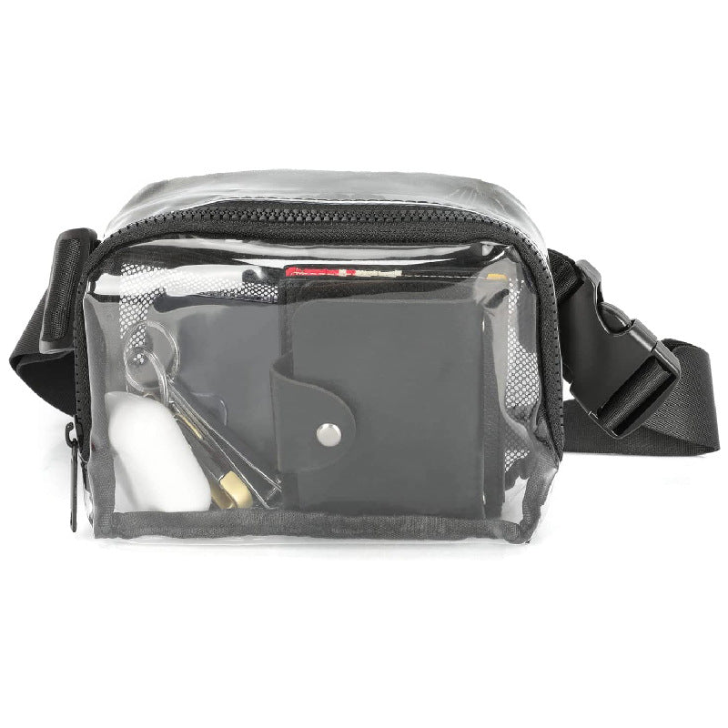 Transparent Waterproof Waist Bag with Adjustable Strap for Outdoor Sports and Travel