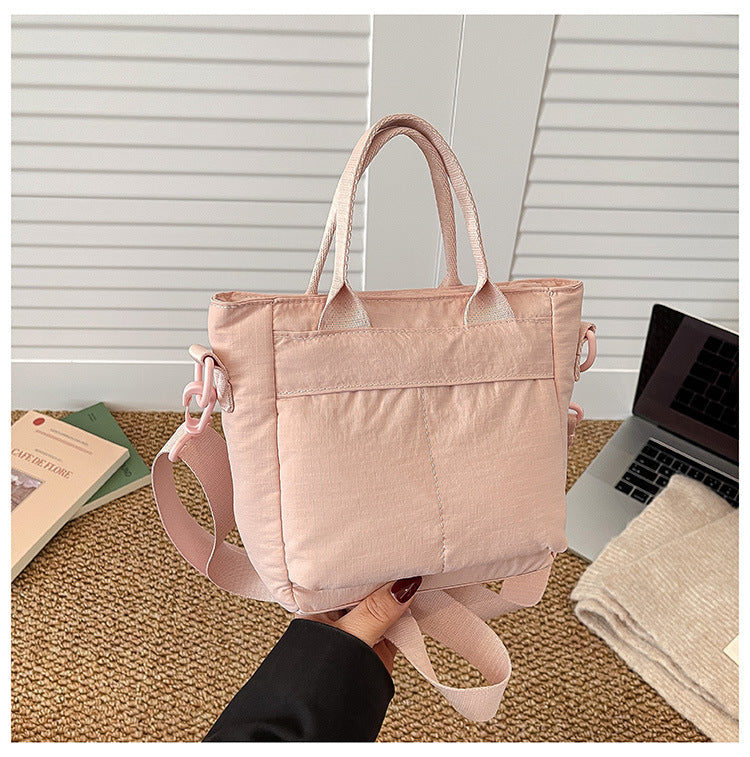 Large Capacity Women's Handbag High-Grade Lightweight down Tote Rhombus Plaid Cotton Coat Bag