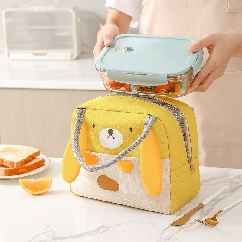 Insulated Bag Canvas Lunch Bag Aluminum Foil Thermal Insulation Thickening Handbag Waterproof Large Capacity Lunch Box Bag Protection
